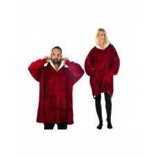 HomeVero Comfort Blanket Βελούδινη Oversized Μπλούζα – Κουβέρτα HV-CB-R Κόκκινο