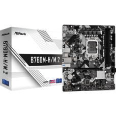ASROCK MB B760M-H/M.2, SOCKET INTEL LGA1700 14th/13th/12th GEN INTEL CPU, CS INTEL B760, 2 DIMM DDR5 DP/HDMI, LAN GIGABIT, MICRO-ATX, 3YW