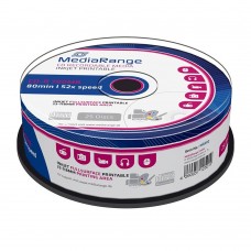 MediaRange CD-R 80' 700MB 52x Inkjet Fullsurface Printable Cake x 25 (MR202)