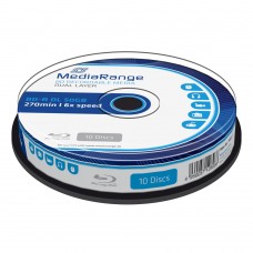 MediaRange BD-R Blu-Ray 50GB 6x Cake Box x10 Dual Layer (MR507)