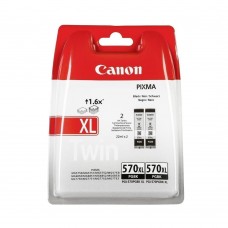 Canon Μελάνι Inkjet PGI-570BKXLTP Black Twin Pack (0318C007AA) (CANPGI-570BKTP)