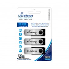 MediaRange USB flash drives, 16GB, Pack 3 (MR910-3)