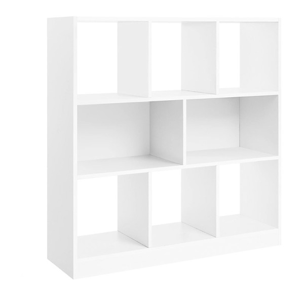 Ξύλινη Βιβλιοθήκη με 8 Ράφια 97.5 x 30 x 100 cm Χρώματος Λευκό  Vasagle (LBC52WT) (VASLBC52WT)