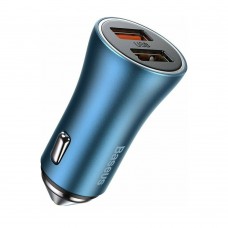 Baseus Car Charger Golden Contactor Pro Dual Quick Charger U+U PD 3.0, QC 4+ SCP FCP AFC 40W Blue (CCJD-A03) (BASCCJD-A03)