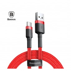 Baseus Cafule Braided USB 2.0 Cable USB-C male - USB-A male Κόκκινο 3m (CATKLF-U09) (BASCATKLFU09)