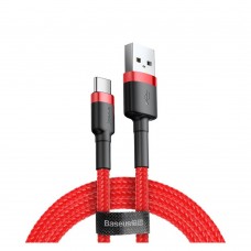 Baseus Cafule Braided USB 2.0 Cable USB-C male - USB-A male Κόκκινο 2m (CATKLF-C09RD) (BASCATKLFC09RD)