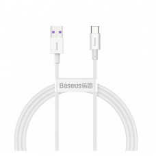 Baseus Superior Series USB 2.0 Cable USB-C male - USB-A male Λευκό 1m (CATYS-02) (BASCATYS02)