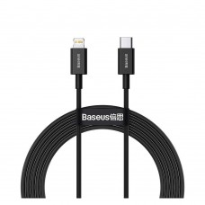 Baseus Superior USB-C to Lightning Cable 20W Μαύρο 2m (CATLYS-C01) (BASCATLYSC01)