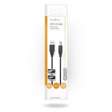 Nedis USB 2.0 Cable USB-A male - USB-B male 2m (CCGP60100BK20) (NEDCCGP60100BK20)