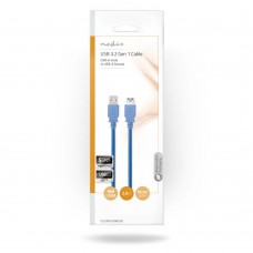 Nedis USB 3.0 Cable USB-A male - USB-A female 2m (CCGP61010BU20) (NEDCCGP61010BU20)