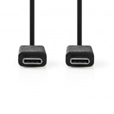 Nedis Regular USB 3.1 Cable USB-C male - USB-C male Black 1m (CCGT64750BK10) (NEDCCGT64750BK10)