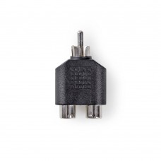 Nedis Audio cable splitter RCA male/2x RCA female Black (CAGB24940BK) (NEDCAGB24940BK)