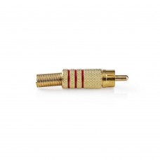 Nedis RCA Connector RCA Male - 10 pieces Red (CAGP24900RD) (NEDCAGP24900RD)