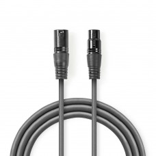 Nedis Cable XLR male - XLR female 20m (COTG15010GY200) (NEDCOTG15010GY200)