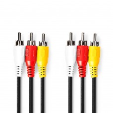 Nedis Cable Composite male - Composite female / Composite male 1.5m (CVGB24300BK15) (NEDCVGB24300BK15)