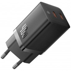 Baseus Wall Charger GaN5 40W, 2x USB C Black) (CCGP180101) (BASCCGP180101)