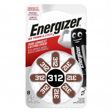 Energizer Μπαταρίες Ακουστικών Βαρηκοΐας 312 1.4V 8τμχ (22579117) (ENE22579117)