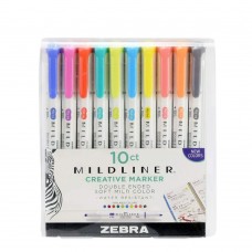 Zebra Mildliner Double Ended Creative Marker Bold & Fine Point 10 Pack (ZB-78501) (ZEB78501)