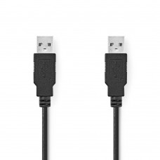 Nedis USB 2.0 USB-A Male to USB-A Male 1m Black (CCGL60000BK10) (NEDCCGL60000BK10)