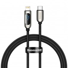 Baseus USB-C cable for Lightning Display, PD, 20W, 1m (black) (CATLSK-01) (BASCATLSK-01)