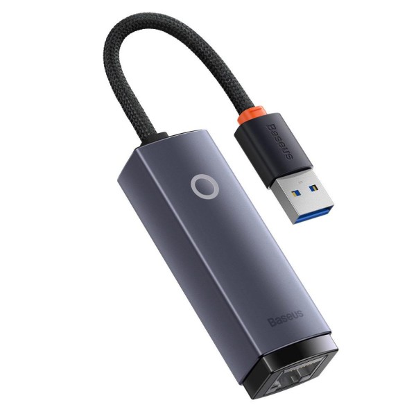 Baseus Network adapter Lite Series USB to RJ45, 1000Mbps (grey) (WKQX000113) (BASWKQX000113)
