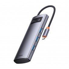 Baseus Hub 4in1 Metal Gleam Series, USB-C to 4x USB 3.0 (WKWG070013) (BASWKWG070013)