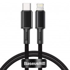 Baseus High Density Braided Cable Type-C To Lightning, Pd,  20w, 1m Black (CATLGD-01) (BASCATLGD-01)