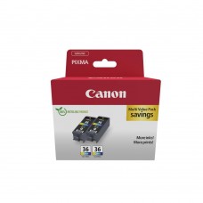 Canon Μελάνι Inkjet CLI-36 Color Ink 2 Pack Value Pack (1511B025) (CANCLI-36TP)