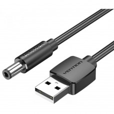 VENTION USB to DC 5.5mm Barrel Jack Power Cable 1.5M Black Tuning Fork Type (CEYBG) (VENCEYBG)