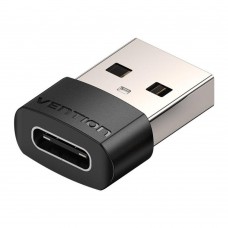 VENTION USB 2.0 Male to Type-C Female Adapter Black PVC Type (CDWB0) (VENCDWB0)