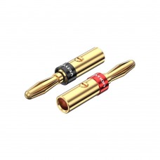 VENTION 1 Pair Speaker Banana Plugs Gold Plated (BFDJ0-2) (VENBFDJ0-2)