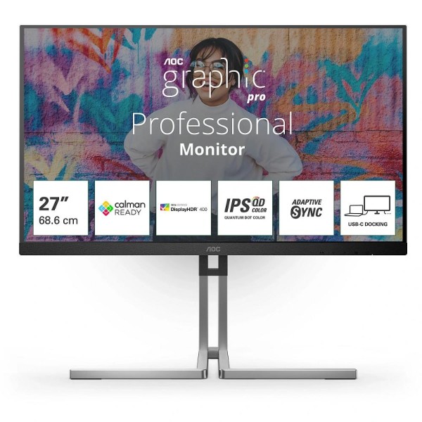 AOC Q27U3CV QHD Grapgic Pro Monitor 27' (Q27U3CV) (AOCQ27U3CV)
