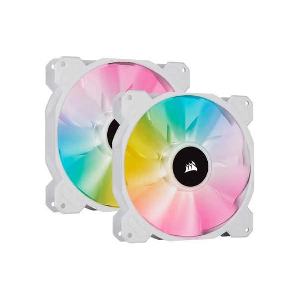 Corsair AF ELITE Series AF140 RGB ELITE 140mm Fluid Dynamic RGB Fan with AirGuide Dual Pack with Lighting Node CORE (CO-9050156-WW) (CORCO-9050156-WW)