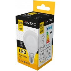ENTAC LED ΣΦΑΙΡΙΚΗ 6.5W E14 4000K