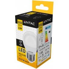 ENTAC LED ΣΦΑΙΡΙΚΗ 6.5W E27 4000K