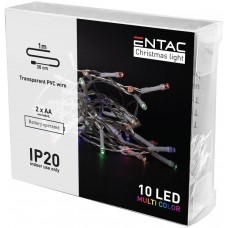 Entac Christmas Indoor 10 LED Light Multicolor 1m (2AA excl.)