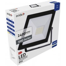 Avide LED Προβολέας Slim SMD  30W Ψυχρό 6400K Value