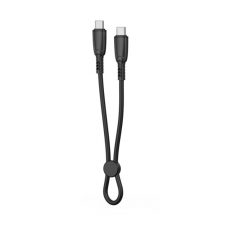 XO NB-Q248B Suluo Series Portable Silicone Type-c to Type-C 60W L=25cm Strip Cable Black