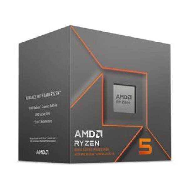 AMD CPU RYZEN 5 8500G, 6C/12T, 3.5-5.0GHz, CACHE 6MB L2+16MB L3, SOCKET AM5, BOX, FAN, 3YW.