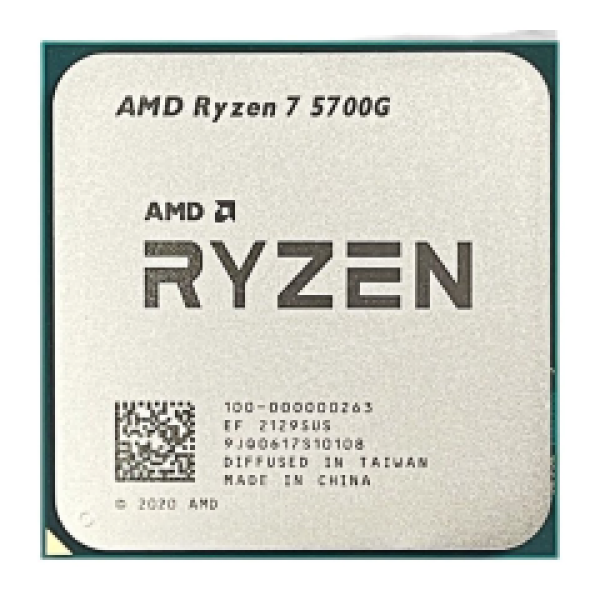 AMD CPU RYZEN 7 5700G TRAY, 8C/16T, 3.8-4.6GHz, CACHE 4MB L2+16MB L3, SOCKET AM4, GPU, 1YW.