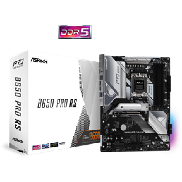 ASROCK MB B650 PRO RS, SOCKET AMD AM5, CS AMD B650, 4 DIMM SOCKETS DDR5, HDMI/DP, PCI-E GEN 5.0, 2.5 GIGABIT LAN, ATX, 3YW