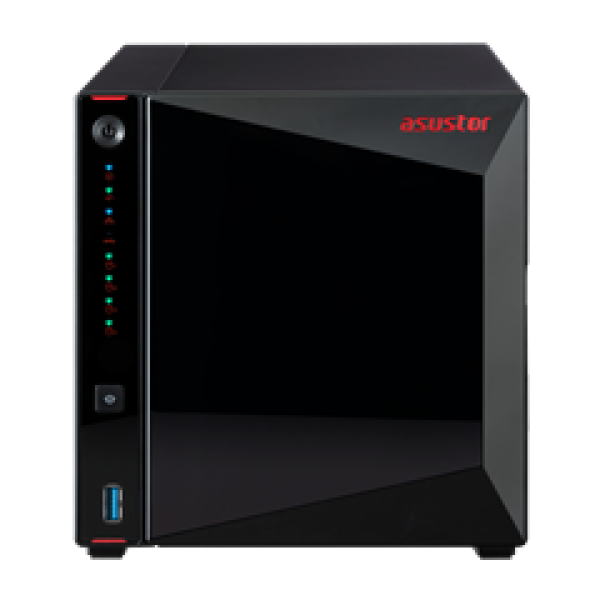 ASUSTOR NAS AS5304T - NIMBUSTOR 4, DT, 4 BAYS HOT SWAP, INTEL CELERON J4105 1.5GHz QC (burst 2.5GHz), 4GB (MAX 8GB), 3xUSB3.2 GEN1, 2,5 GbEx2, HDMI 2.0a, WoL, WoW, IR, 3YW.
