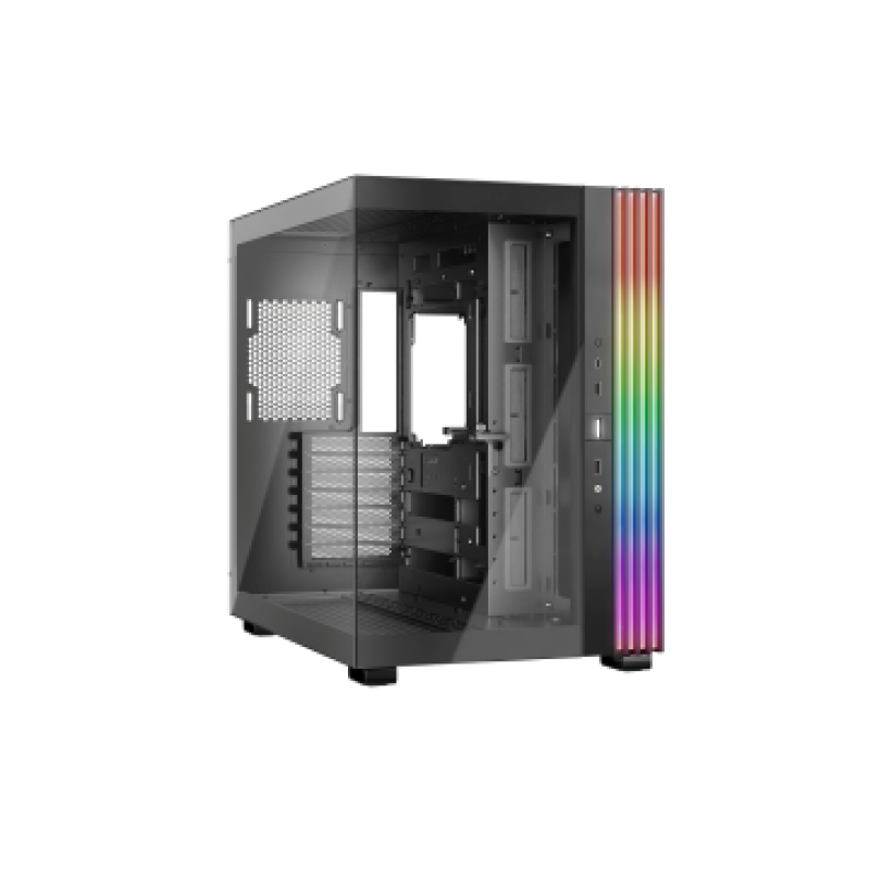 BEQUIET PC CHASSIS LIGHT BASE 600 DX BLACK BGW65, MIDI TOWER ATX, ARGB LIGHTING, W/O PSU, W/O FAN, 3YW.