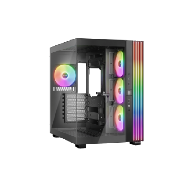 BEQUIET PC CHASSIS LIGHT BASE 600 LX BGW67, MIDI TOWER ATX, BLACK, ARGB LIGHTING, W/O PSU, 3x12CM SIDE LIGHT WINGS LX, 3x12CM REAR LIGHT WINGS LX, 3YW.