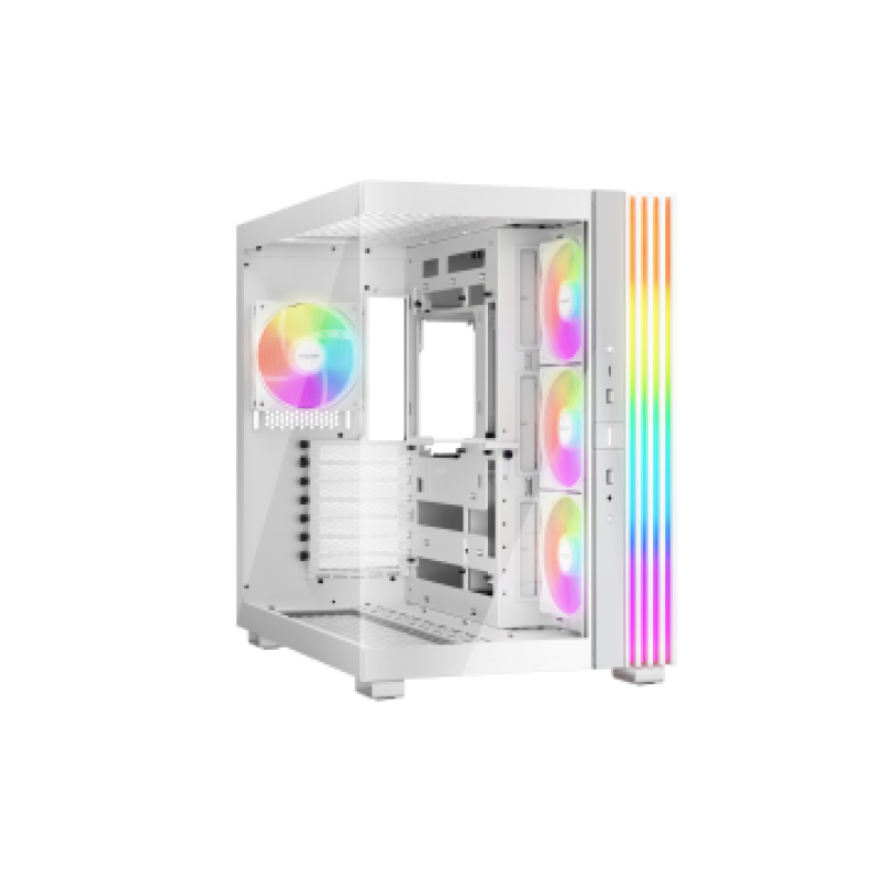 BEQUIET PC CHASSIS LIGHT BASE 600 LX WHITE BGW68, MIDI TOWER ATX, ARGB LIGHTING, W/O PSU, 3x12CM SIDE LIGHT WINGS LX, 3x12CM REAR LIGHT WINGS LX, 3YW.