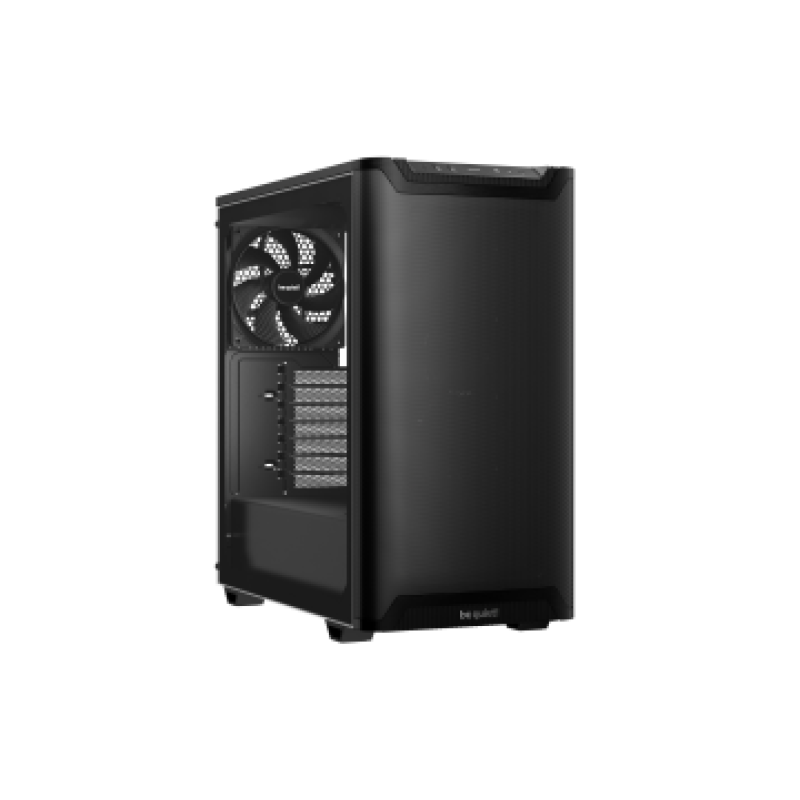 BEQUIET PC CHASSIS PURE BASE 501 AIRFLOW WINDOW BLACK BGW74, MIDI TOWER ATX, W/O PSU, Front: 1x Pure Wings 3 140mm PWM, Rear: 1x Pure Wings 3 140mm PWM, 3YW.
