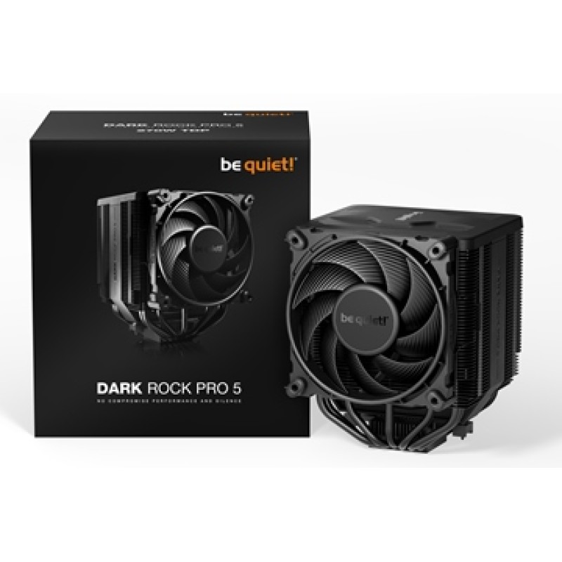 BEQUIET CPU AIR COOLER DARK ROCK PRO 5 BK036, 270W TDP, INTEL 1851/1700/1200/1150/1151/1155, AMD AM4/AM5, DUAL PWM 135MM/120MM FAN, 3YW.
