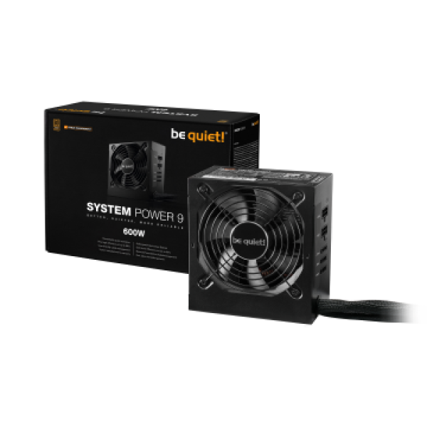 BEQUIET PSU SYSTEM POWER 9 CM 600W BN302, BRONZE CERTIFIED, SEMI-MODULAR AND FLAT CABLES, 12CM QUIET & COOL FAN, 3YW.