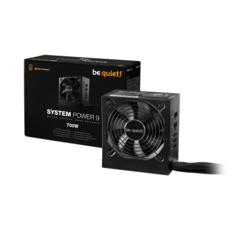 BEQUIET PSU SYSTEM POWER 9 CM 700W BN303, BRONZE CERTIFIED, SEMI-MODULAR AND FLAT CABLES, 12CM QUIET & COOL FAN, 3YW.