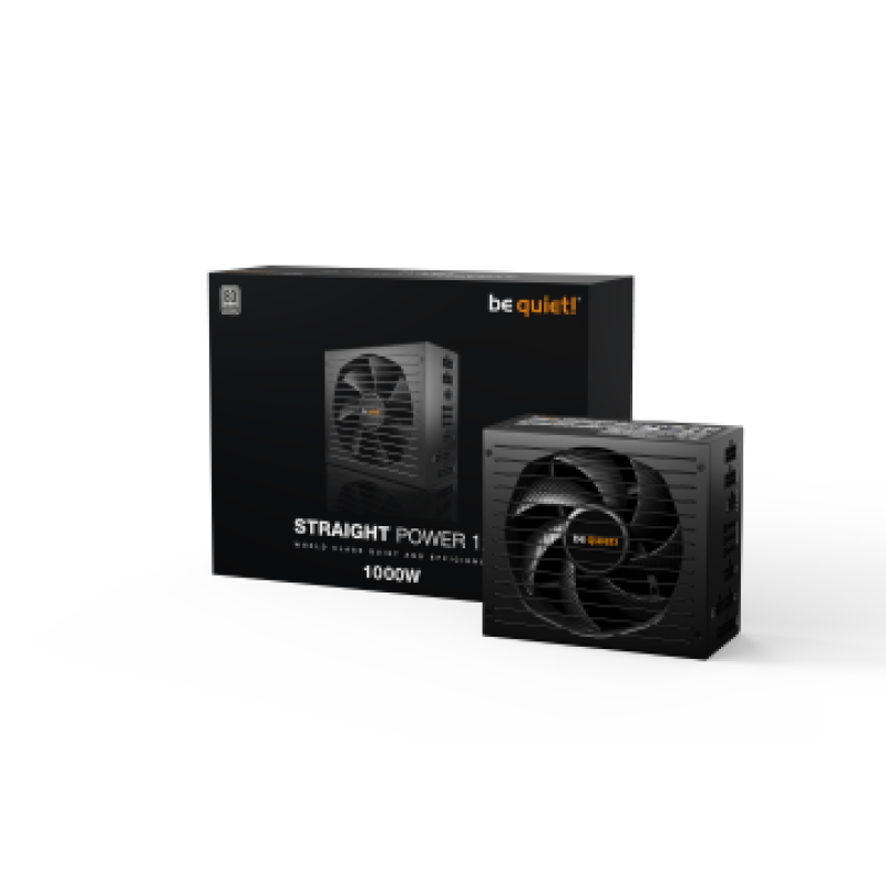 BEQUIET PSU STRAIGHT POWER 12 1000W BN338, PLATINUM CERTIFIED, MODULAR CABLES, SILENT WINGS 135MM FAN,10YW